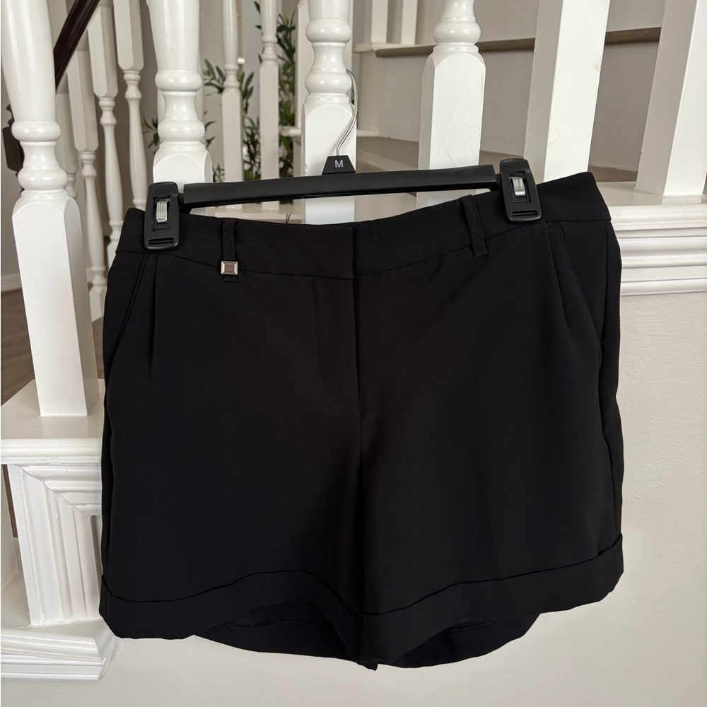 White House Black Market Black Dress Shorts - Size Short 4, Zip Front